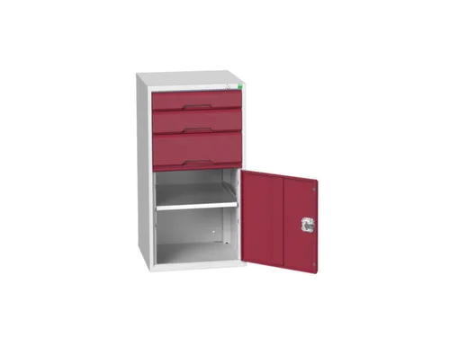 ladekast HxBxD 1000x525x550mm 3laden romp RAL7035 front RAL3004
