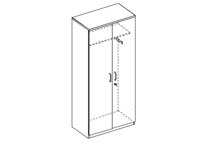 armoire de bureau,HxlxP 2225x800x445mm,MS-gris foncé