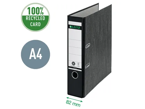 Leitz 180° Ordner 1080 A4 80mm Recycle klassiek gewolkt Zwart 3 stuks