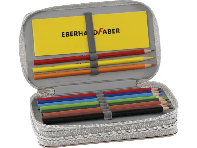 Etui Eberhard Faber gevuld 24 delig, 2 laags rosé gold Double Decker