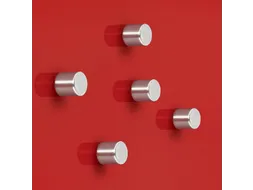 Magneten Sigel voor glasbord set 5stuks zilverkleurig 10x10x10mm