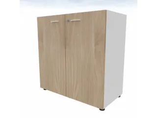 kantoorkast,HxBxD 860x860x450mm,1xhouten vloer,2ordnerhoogte,romp wit - 3