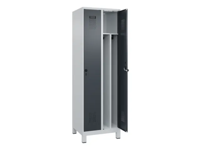 locker voor scheiding van kleding,HxBxD 1950x600x500mm,2vak