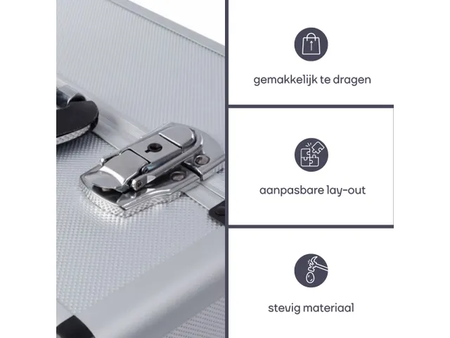 Aluminium Gereedschapskoffer 460x330x165mm 25L met sleutelslot