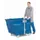 PE-kiepbak,HxLxB 900x1260x960mm,0,6m³,draagverm. 300kg,blauw,Wielen