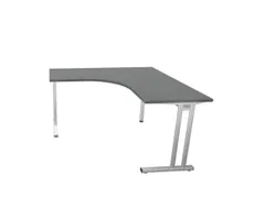 bureau in vrije vorm,HxBxD 740x1400x1400mm,vrije vorm,MS-donkergrijs