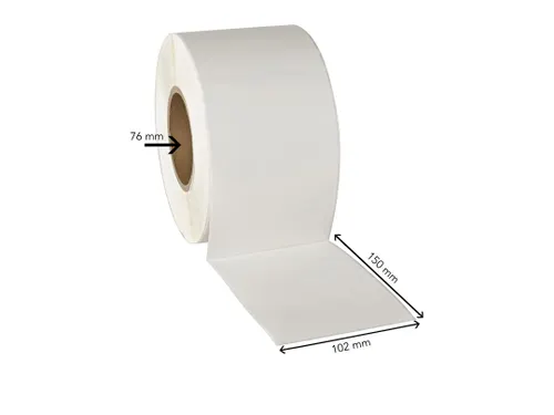 Zebra Compatible Etiket 102x150mm Wit 76mm Kern