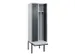 locker met bank,voor scheiding van kleding,HxBxD 2120x600x815mm,2vak