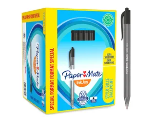 Balpen Paper Mate Inkjoy 100RT medium zwart valuepack 80+20 gratis - 6
