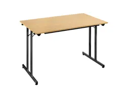 Klaptafel Vrijstaand 120x80 Cm Onderstel Zwart Blad Beuken