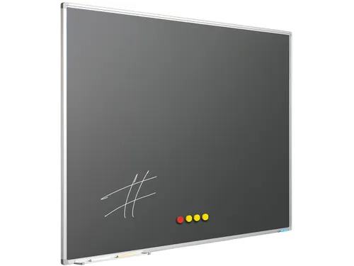 Krijtbord 120x240cm Softline alu profiel 8mm grijs emaille
