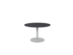 Linesto vergadertafel 120cm rond houtprint schaduw 25mm alu