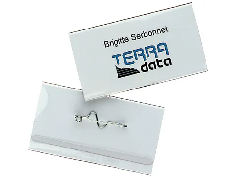 Badge Durable 8008 met speld 40x75mm