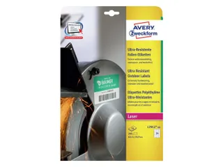 Etiket Avery Zweckform L7912-10 63.5x33.9mm polyethyleen wit 240 stuks - 2