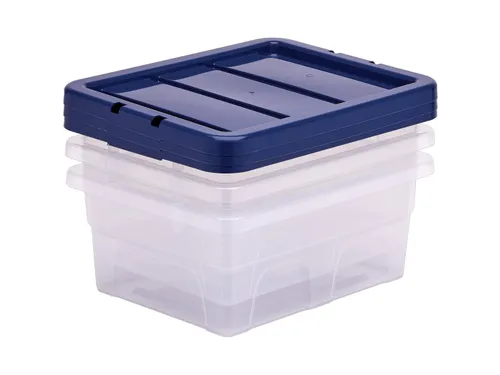 Opbergbox 15 Liter Transparant Blauw