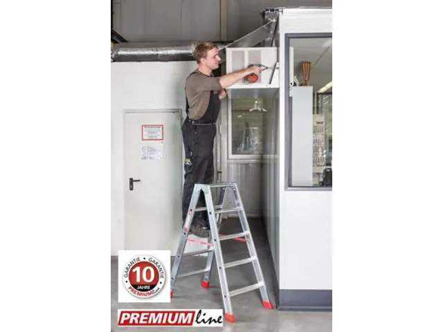 double échelle en aluminium double face 2x3marche(s) estrade H 0 65m