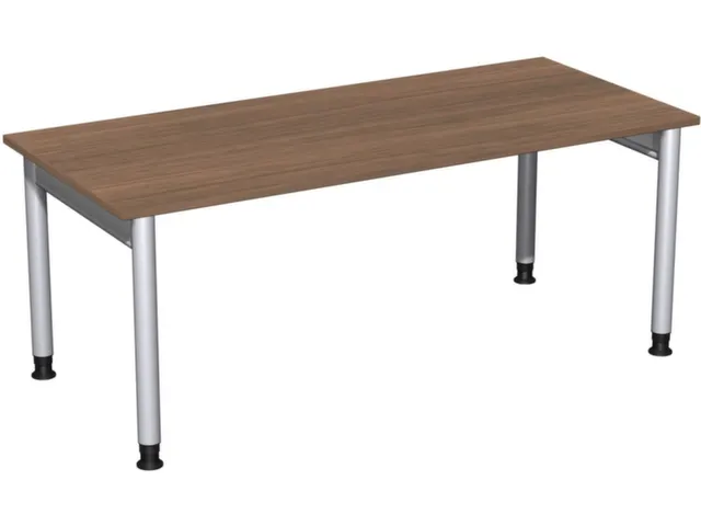 In hoogte verstelbaar bureau,HxBxD 680-820x1800x800mm,blad notenboom