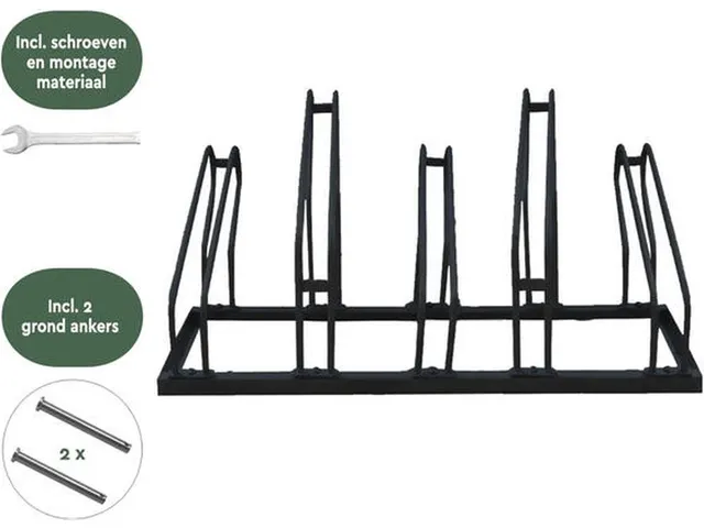 Fietsenrek Zwart 5 Fietsen BS500