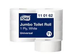 Toiletpapier Tork T1 Universal jumbo 1-laags 500m wit 110162