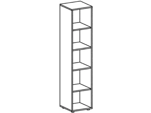 kantoorstelling,HxBxD 2160x400x400mm,5xhouten vloer,6ordnerhoogtes