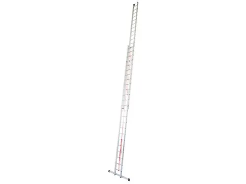 optrekladder,2x24,sporten,balk L 6,9-12,7m,2-dlg.,aluminium