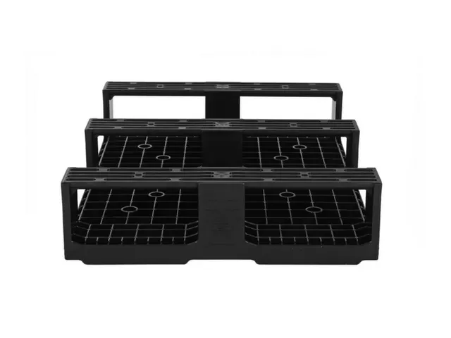 Halve Pallet Hdpe 160x800 600mm Draagverm. 2000kg Rood/Zwart