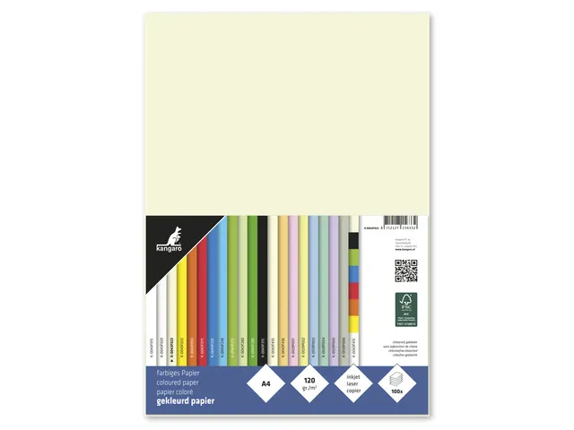 Papier Kangaro A4 120grs ivoorwit pak 100 vel
