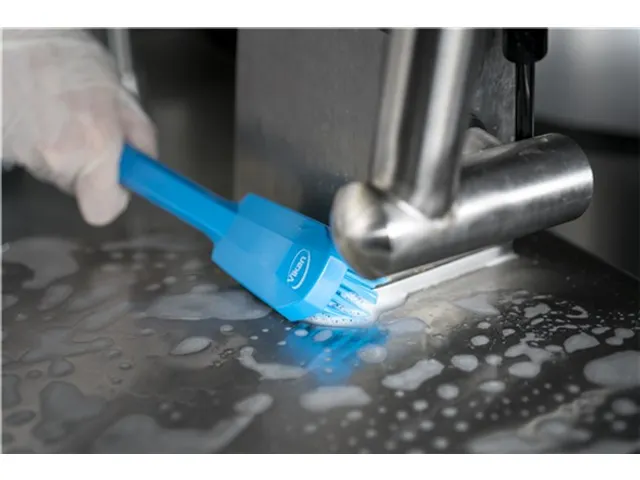 Afwasborstel Vikan universeel 260mm blauw Medium vezel