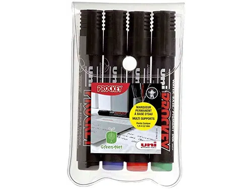 Uni PROCKEY permanent marker PM-122, etui 4 stuks