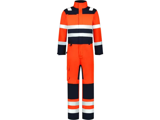 Tricorp 753009 coverall, fluo oranje/inktblauw, maat 62, per stuk