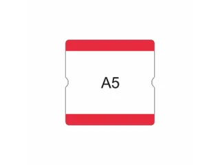 beschrijfbare hoes,markering HxB 216x231mm,PVC,rood - 1