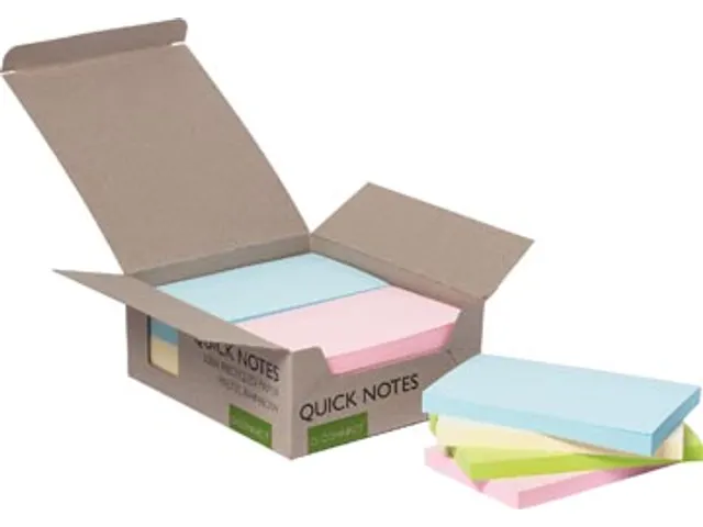 Sticky Notes Gerecycled 76x127mm 12 Stuks