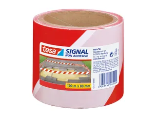 Waarschuwings- en markeerlint tesa Signal 100mx80mm rood-wit - 1