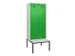 locker met bank,voor scheiding van kleding,HxBxD 2120x800x815mm,2vak