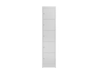 Lockerkast 1800x415x500mm 1x5 vakken cilinderslot, sokkel, RAL9003 - 2