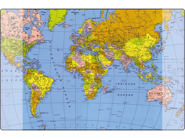 Bureau-onderlegger Kangaro 579x379mm met wereldkaart kunststof