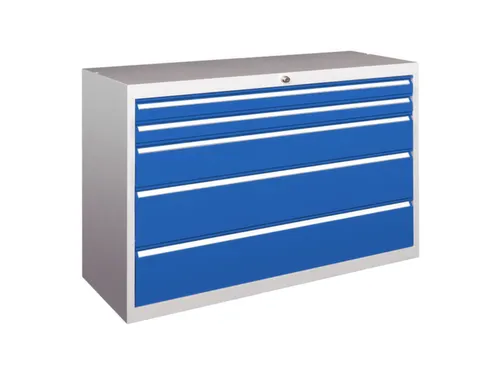 ladekast HxBxD 800x1023x600mm 5laden slot RAL7035 front RAL5010