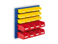 sleufplaat m. bakken,blad HxB 450x500mm,blad RAL5010,gelakt,20bakken