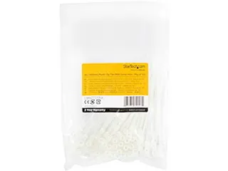 10cm Kabelbinders met montagegat 2mm wit 100 stuks - 6