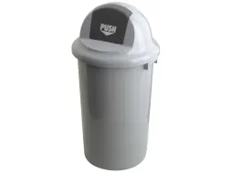 Kunststof Afvalbak met klapdeksel 47 Liter Grijs