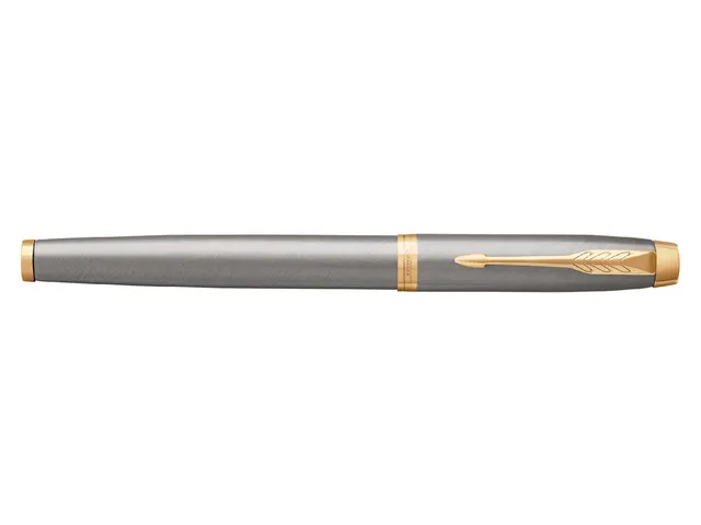 Rollerpen Parker IM Brushed metal GT Finish Fijn Zwarte inkt