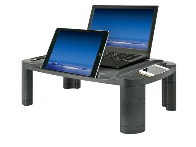 Monitorverhoger Tablet Houder 3 Hoogte Standen Xlarge Zwart