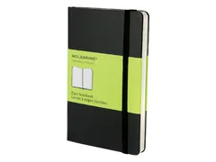 Notitieboek Moleskine pocket 90x140mm blanco hard cover zwart