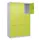 lockerkast,HxBxD 1850x1200x500mm,3x3vakken,vak B 400mm,cil.-slot