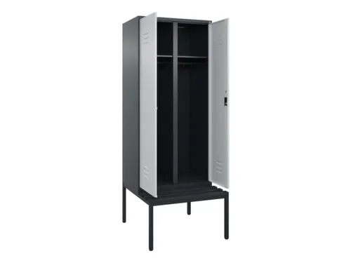 locker voor scheiding van kleding,HxBxD 2120x800x815mm,2vak