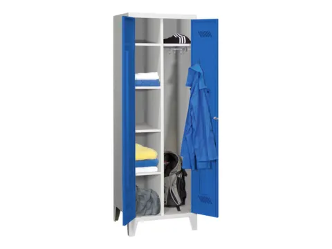 kleding-/wasgoedkast,HxBxD 1850x600x500mm,RAL7035,front RAL5010