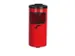 Cendrier Poubelle Anti-feu Fixation Murale Hxd 410x180mm Rouge
