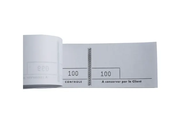 Bloc passe-partout 100 feuillets numérotés de 3 volets - Format 4,8x