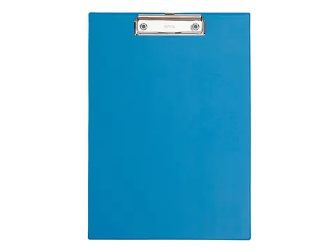 Klembordmap MAUL A4 staand met penlus PVC neon lichtblauw