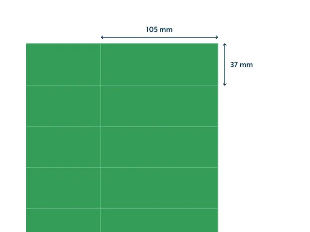 Gekleurde Etiketten 105x37mm Groen 42517 1000 Vel